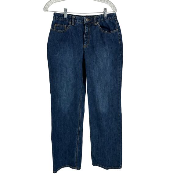 Talbots Petites Stretch Medium Wash Straight Leg Jeans Sz 10P - Picture 1 of 7